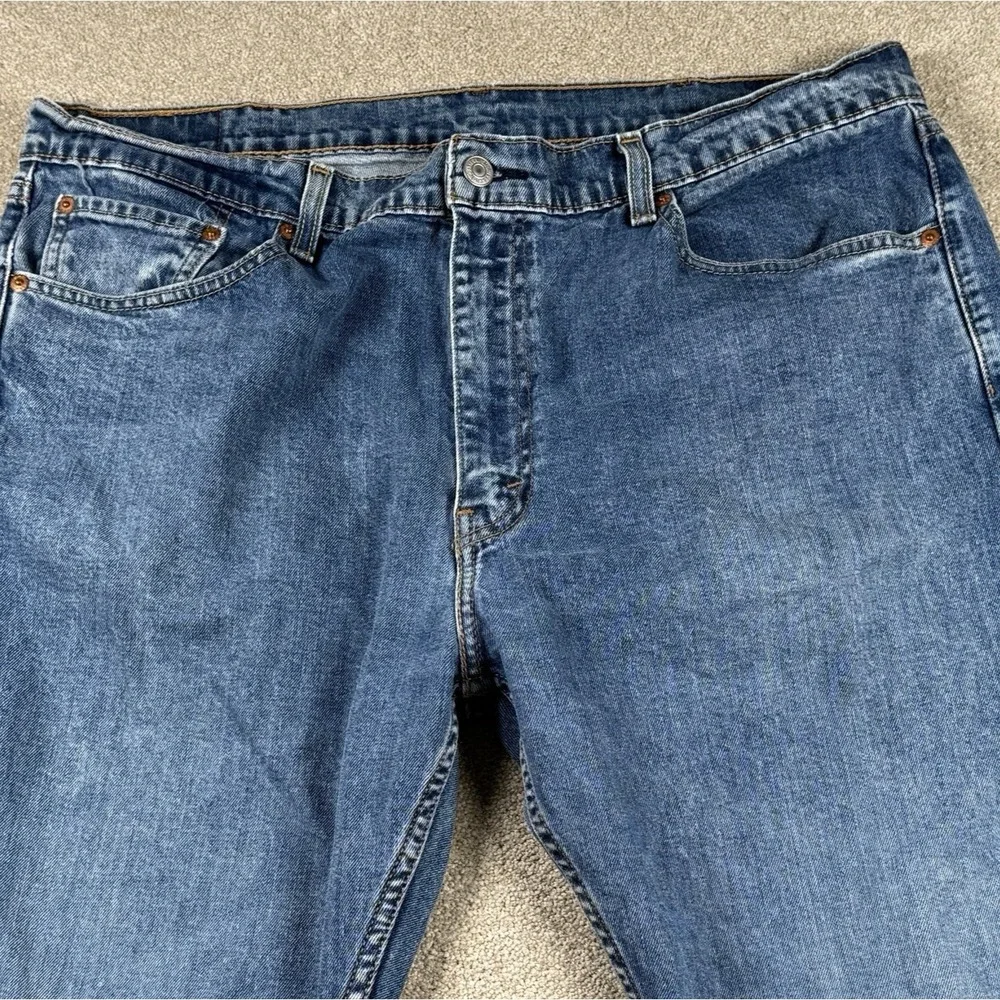 Levi's 505 Jeans Men 38X30 Blue Denim Casual Regular Fit Stone Wash Straight Leg